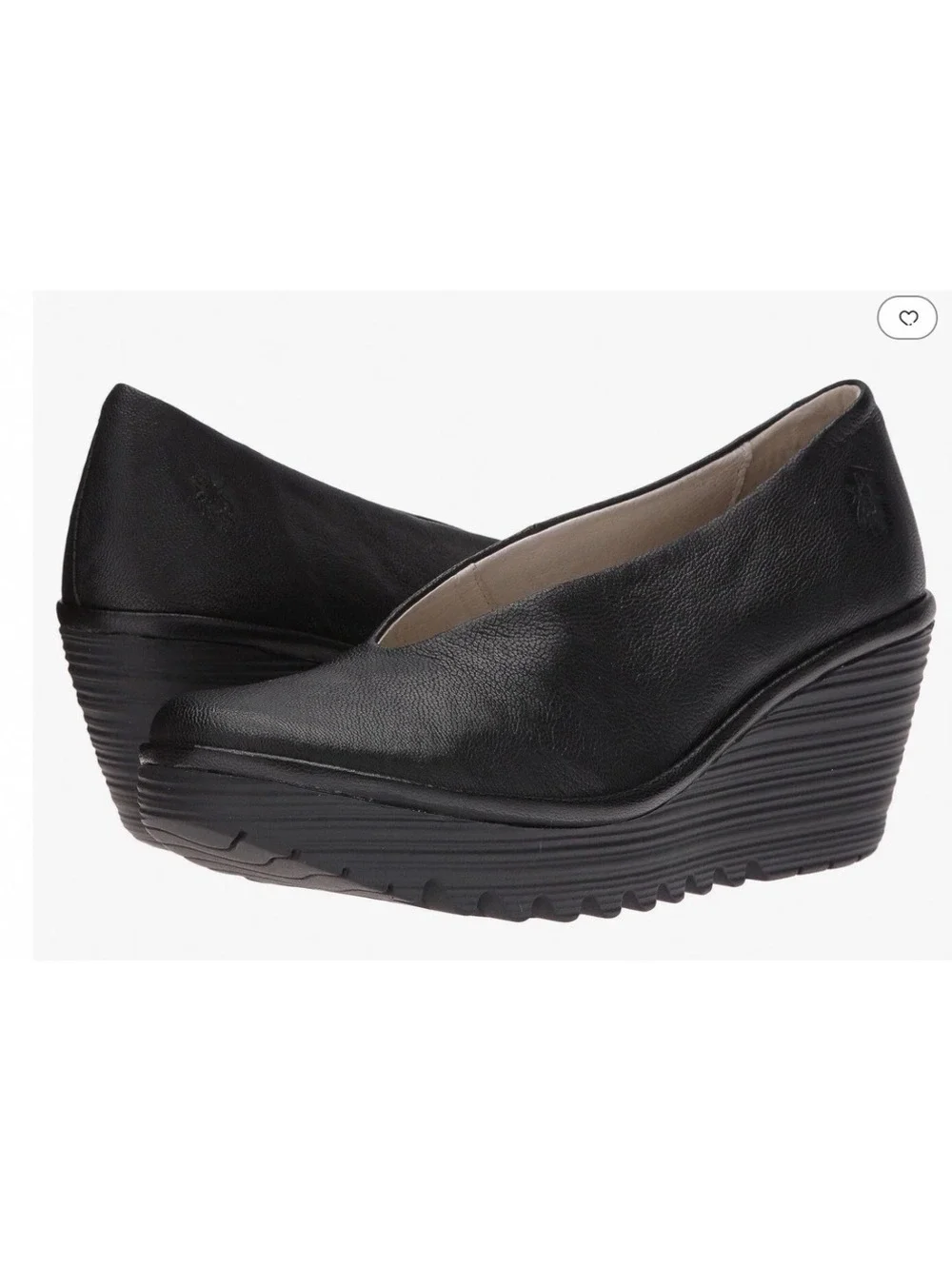 FLY London Black Yaz Wedge Pump Women’s 8 - 8.5 US | 39 EU